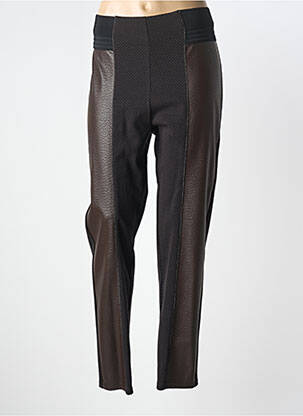 Pantalon slim taille élastique taille normale marron TRICOT CHIC femme