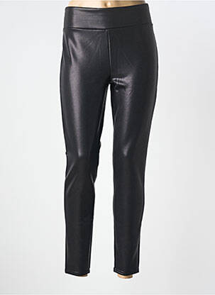 Legging tissage simili-cuir taille normale noir YSABEL MORA femme