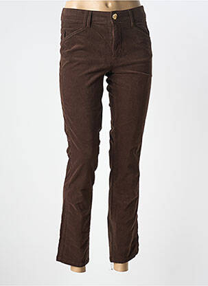 Pantalon 7/8 stretch taille normale marron ELISA CAVALETTI femme