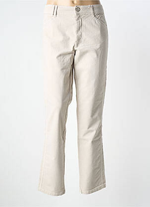 Pantalon droit stretch taille normale beige ELISA CAVALETTI femme