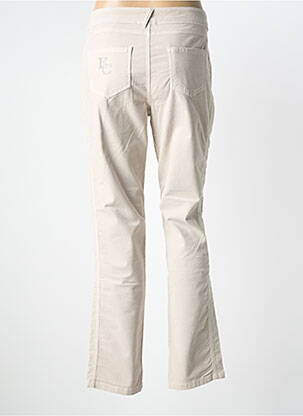 Pantalon droit stretch taille normale beige ELISA CAVALETTI femme