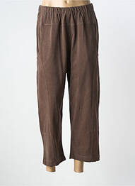 Pantalon 7/8 taille élastique taille normale marron GERSHON BRAM femme