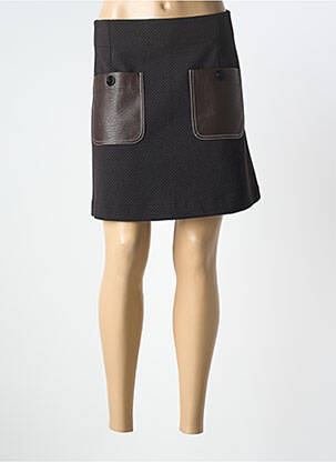 Jupe courte coupe droite noir TRICOT CHIC femme