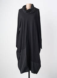 Robe mi-longue manches longues manches longues noir OZAI N KU femme