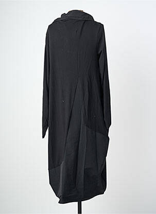 Robe mi-longue manches longues manches longues noir OZAI N KU femme