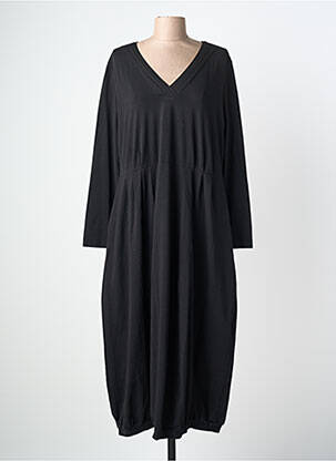 Robe longue manches longues manches longues noir GRIZAS femme