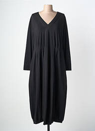 Robe longue manches longues manches longues noir GRIZAS femme