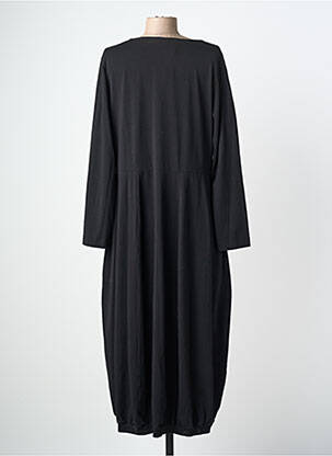 Robe longue manches longues manches longues noir GRIZAS femme