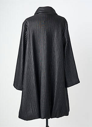 Manteau long coupe droite sans capuche noir OZAI N KU femme