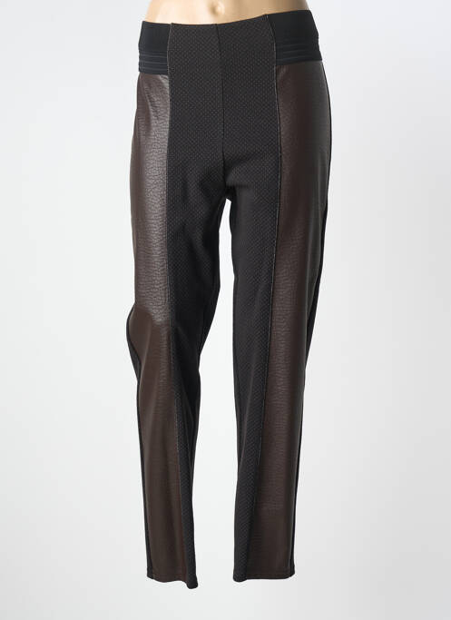 Pantalon slim taille élastique taille normale marron TRICOT CHIC femme
