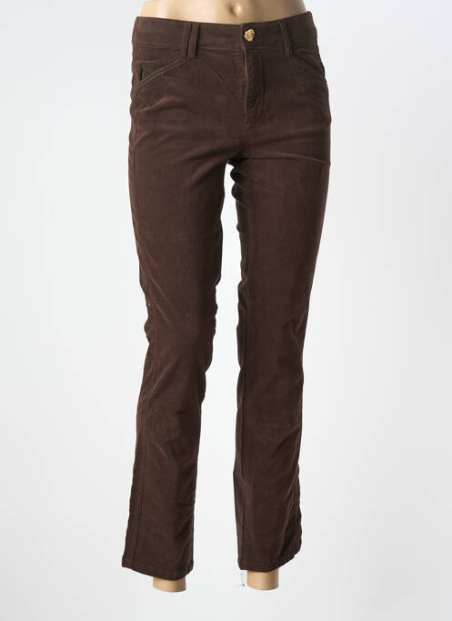 Pantalon 7/8 stretch taille normale marron ELISA CAVALETTI femme