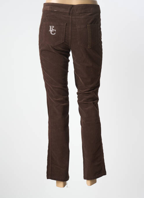 Pantalon 7/8 stretch taille normale marron ELISA CAVALETTI femme