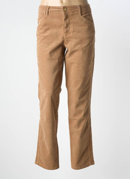 Pantalon droit stretch taille normale marron ELISA CAVALETTI femme