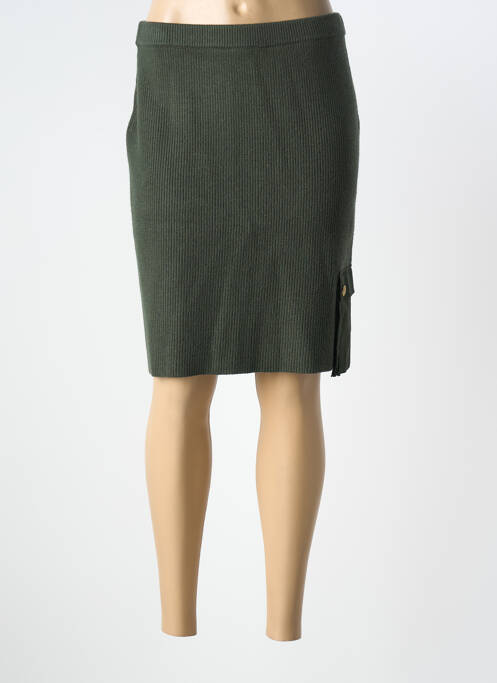 Jupe mi-longue taille normale vert K-DESIGN femme