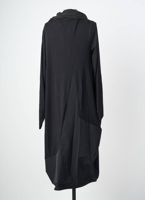 Robe mi-longue manches longues manches longues noir OZAI N KU femme