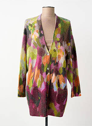 Gilet manches longues resserrée sur le bas vert JEI'S BY LETIZIA DENARO femme
