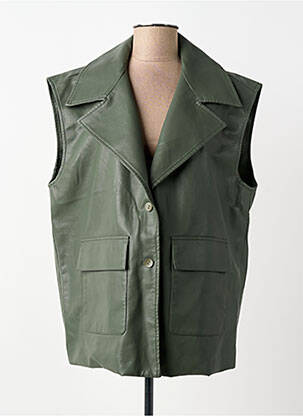 Gilet sans manche poches vert NÜ femme