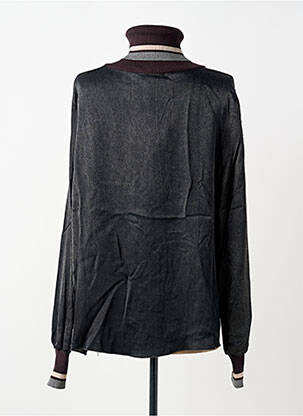Pull col roulé coupe droite manches longues gris TRICOT CHIC femme