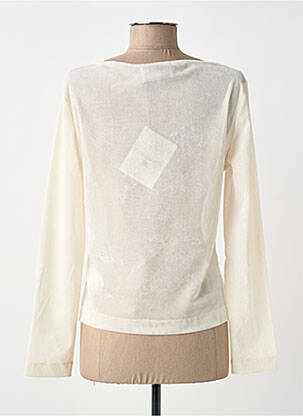 Top coupe cintrée manches longues beige ELISA CAVALETTI femme