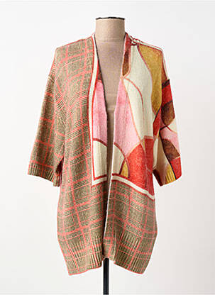 Gilet manches longues manches 3/4 orange JEICH'S femme