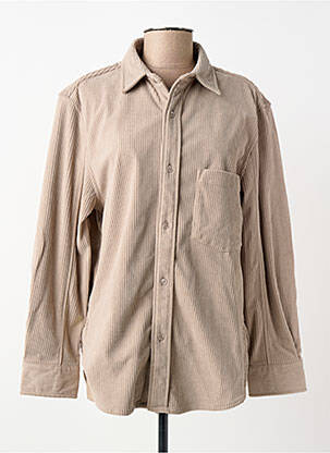 Chemisier coupe droite manches longues marron ZHRILL femme