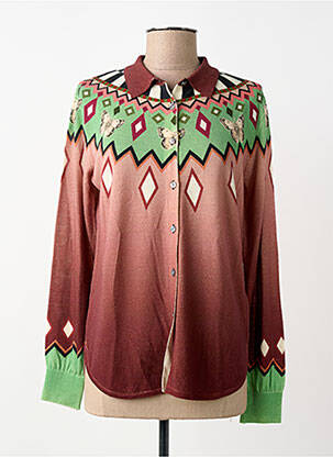 Chemisier coupe cintrée manches longues rouge JEI'S BY LETIZIA DENARO femme