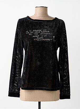 Top stretch manches longues noir ELISA CAVALETTI femme