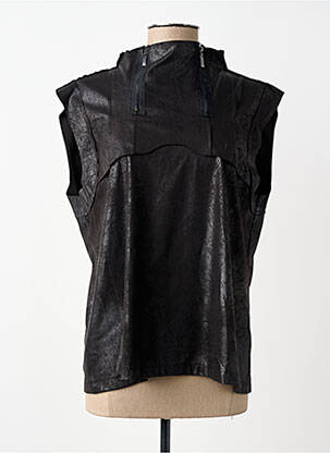 Top stretch manches courtes noir NÜ femme