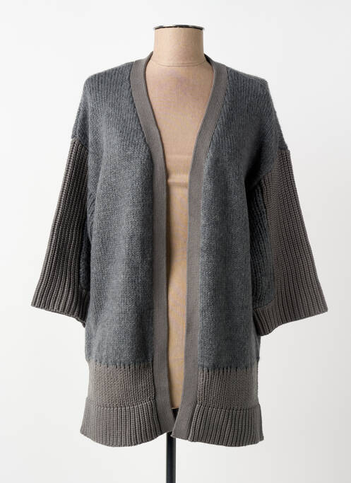 Gilet manches longues manches 3/4 gris NÜ femme