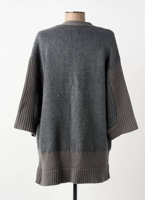 Gilet manches longues manches 3/4 gris NÜ femme