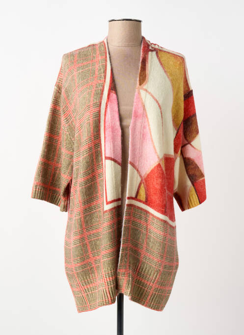 Gilet manches longues manches 3/4 orange JEICH'S femme