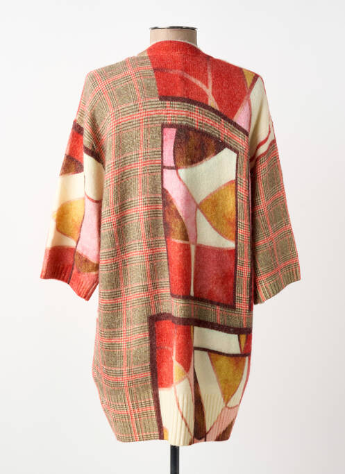 Gilet manches longues manches 3/4 orange JEICH'S femme