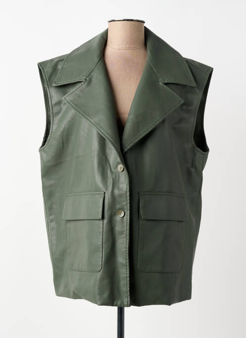 Gilet sans manche doublure vert NÜ femme