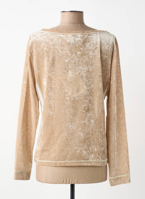 Top stretch manches longues beige ELISA CAVALETTI femme