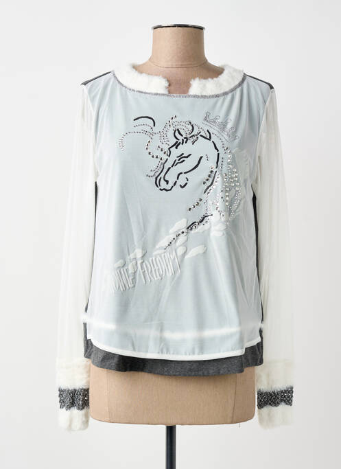 Top stretch manches longues blanc ELISA CAVALETTI femme