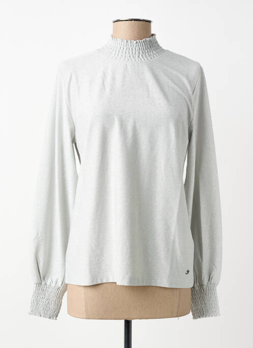 Top stretch manches longues argent ZHRILL femme