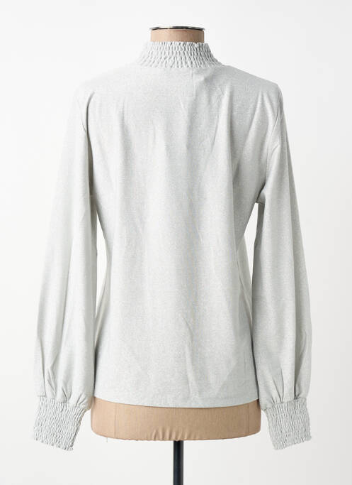 Top stretch manches longues argent ZHRILL femme