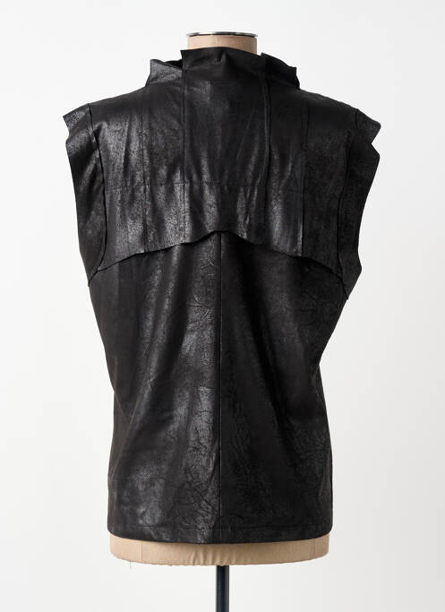 Top stretch manches courtes noir NÜ femme