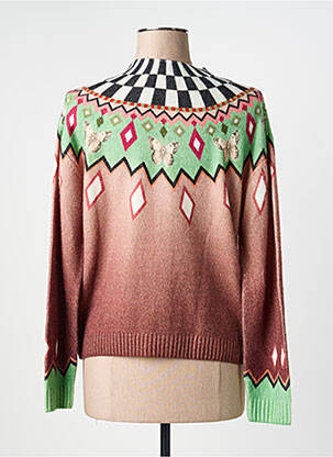 Gilet manches longues fermeture boutonnée sur le devant marron JEI'S BY LETIZIA DENARO femme