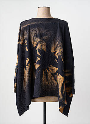 Top imprimé fantaisie manches longues noir GRIZAS femme