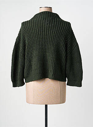 Pull coupe droite manches longues vert EVA KAYAN femme