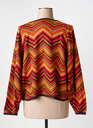 Pull col rond manches longues orange SURKANA femme