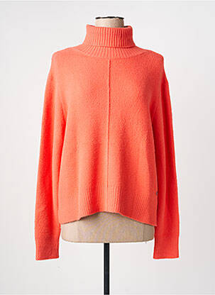 Pull col roulé manches longues manches longues orange RINO & PELLE femme