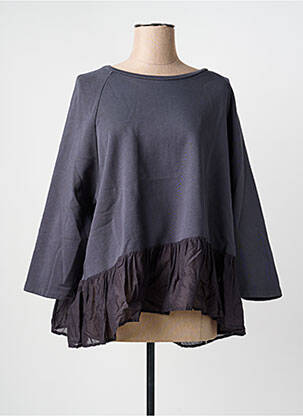 Sweat-shirt manches longues manches longues gris GRIZAS femme