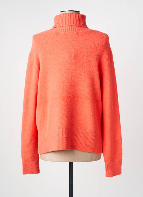 Pull col roulé manches longues manches longues orange RINO & PELLE femme