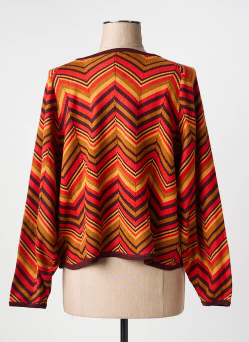 Pull col rond manches longues orange SURKANA femme