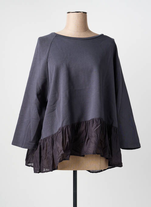 Sweat-shirt manches longues manches longues gris GRIZAS femme