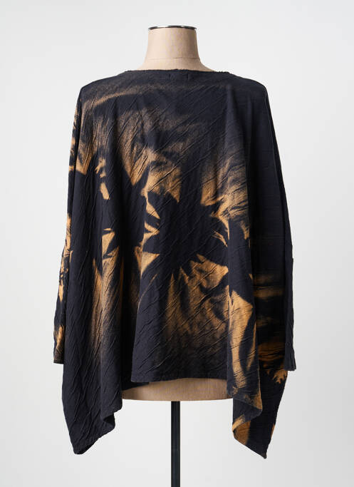 Top imprimé fantaisie manches longues noir GRIZAS femme