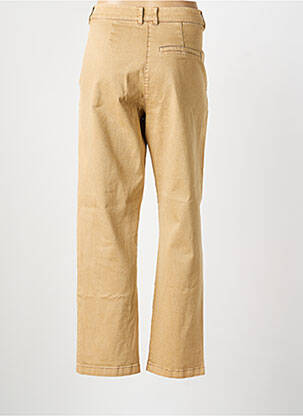 Pantalon droit fermeture zippée sous rabat boutonné beige GARCIA femme