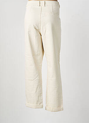 Pantalon droit fermeture zippée sous rabat boutonné beige GARCIA femme
